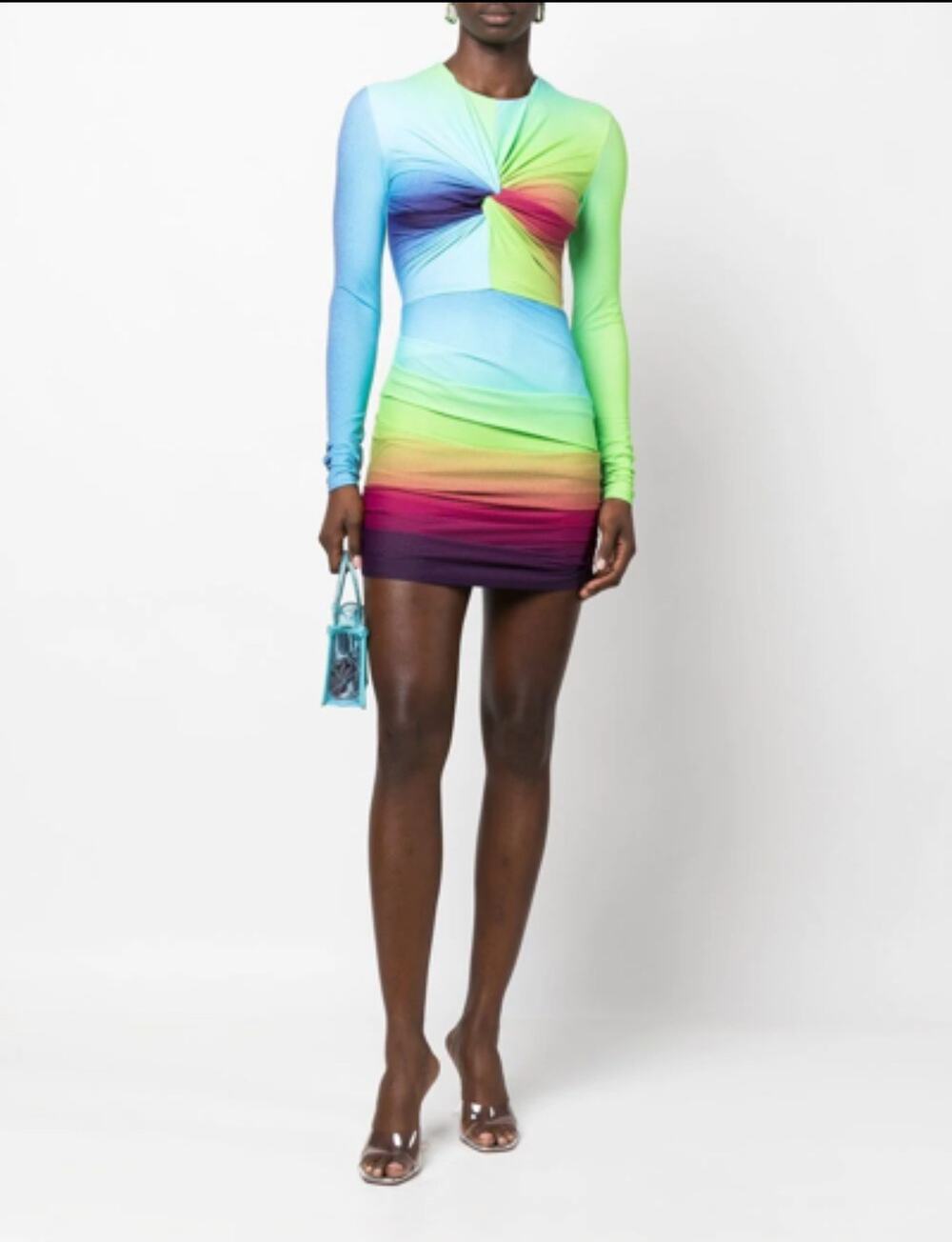 Alex Perry Halton Gradient Bodycon Mini Dress Stretch Jersey US 8